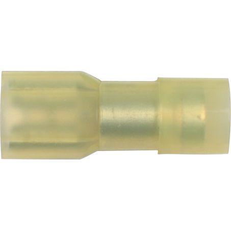OEX Crimp Terminal Female Blade Yellow 6.3mm Polycarbonate (50 Pack) ACX3025