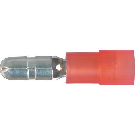 OEX Crimp Terminal Male Bullet Red 4mm Polycarbonate (50 Pack) ACX3028/50