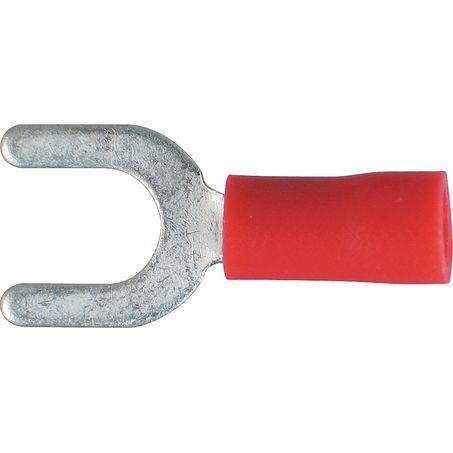 OEX Crimp Terminal Fork Red 5mm Vinyl (100 Pack) ACX3044