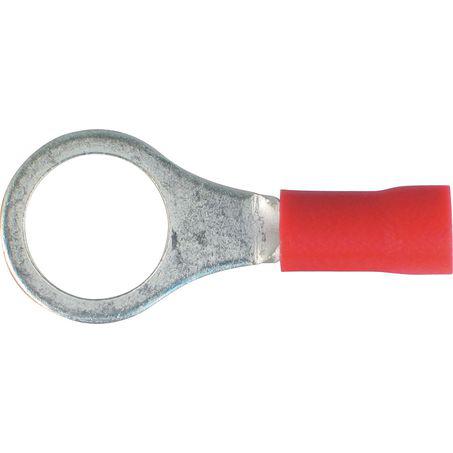 OEX Crimp Terminal Ring Red 8.4mm Vinyl (100 Pack) ACX3052