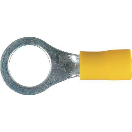 OEX Crimp Terminal Ring Yellow 10.5mm Vinyl (50 Pack) ACX3062