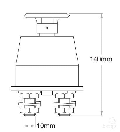OEX Battery Master/Isolation Switch ON/OFF DPST Rated 250A @ 12V ACX3437