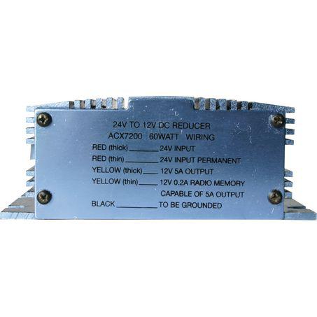 OEX Voltage Reducer 24V-12V Switch Mode Single Circuit 5A W/Memory Wire fits Radio ACX7200