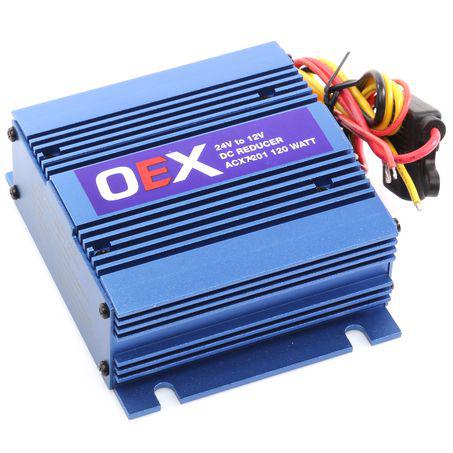 OEX Voltage Reducer 24V-12V Switch Mode Single Circuit 10A W/Memory Wire fits Radio ACX7201