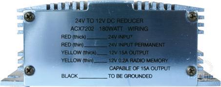 OEX Voltage Reducer 24V-12V Switch Mode Single Circuit 15A W/Memory Wire fits Radio ACX7202
