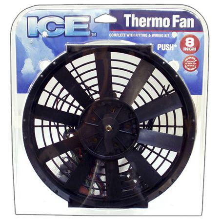 OEX 8"" Electric Fan 12V (Push Type) Reversible EFX0812K