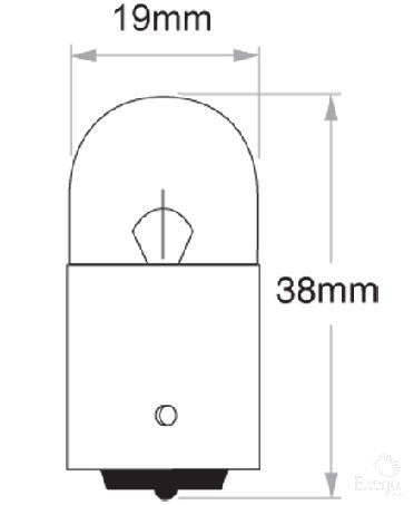 OEX Bayonet Globe 12V 5W Standard (Pack of 10) GLX23040