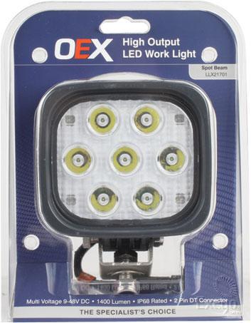 OEX Work Light LED Square 9-32V Spot Beam LLX21701