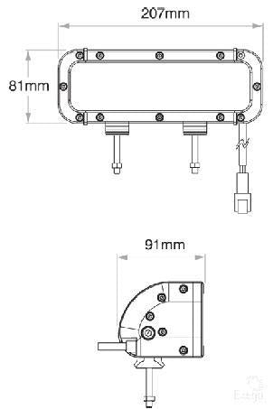 OEX Work Light LED 8in. Rectangle Bar Flood Beam 12/24V LLX22012