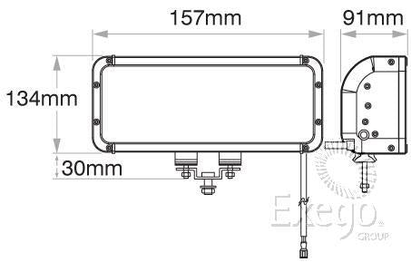 OEX Work Light LED Rectangle Bar 9-42V Flood Beam LLX23016