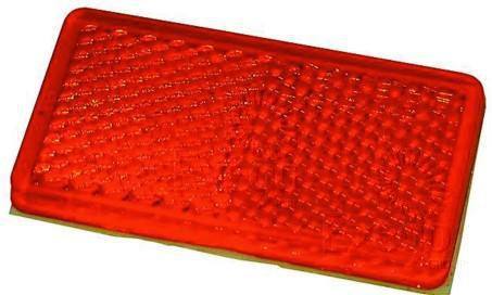 OEX Reflector Rectangle Red 20x70mm (Pack of 10) LRX20703