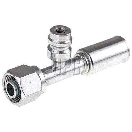 OEX Steel Fitting #8 fits Reduced Beadlock #8 Straight w/ R134a Port RSX1302-3