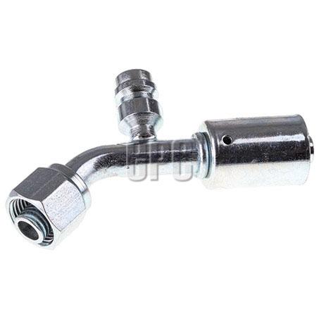OEX Steel Fitting #8 fits Beadlock #8 45 Degree w/ R134a Port SFX1312-3