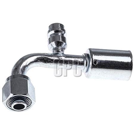 OEX Steel Fitting #8 fits Beadlock #8 90 Degree w/ R134a Port SFX1322-3