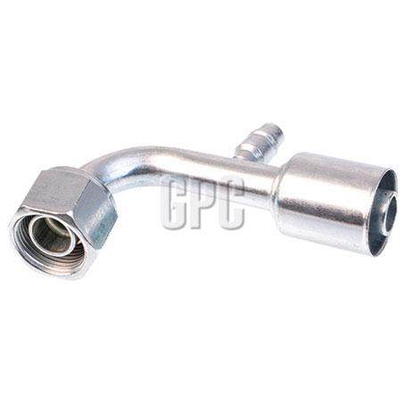 OEX Steel Fitting #12 fits Beadlock #12 90 Degree w/ R134a Port SFX1324-3