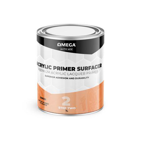 Omega Premium Acrylic Lacquer Primer Surfacer Grey 1L AA-APSG1L