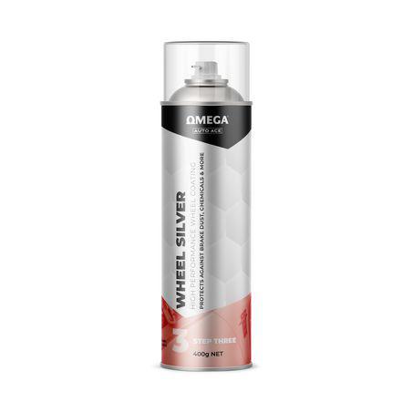 Omega Wheel Silver Wheel Coating Aerosol Spray 400g AA-WS400G
