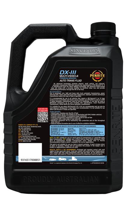 Penrite ATF DXIII Multi Vehicle Automatic Transmission Fluid 4L