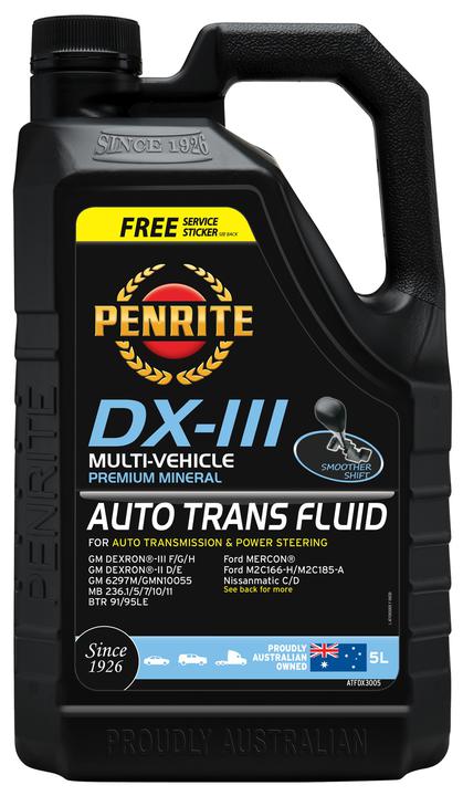 Penrite ATF DXIII Multi Vehicle Automatic Transmission Fluid 5L ATFDX3005