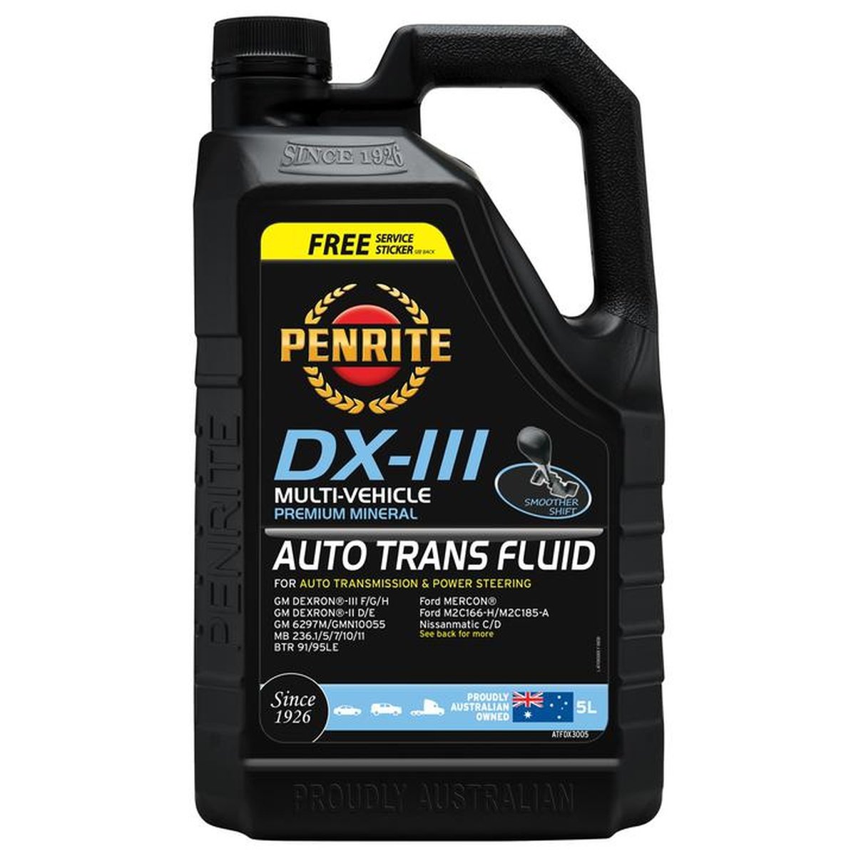 Penrite ATF DXIII Multi Vehicle Automatic Transmission Fluid 5L ATFDX3005