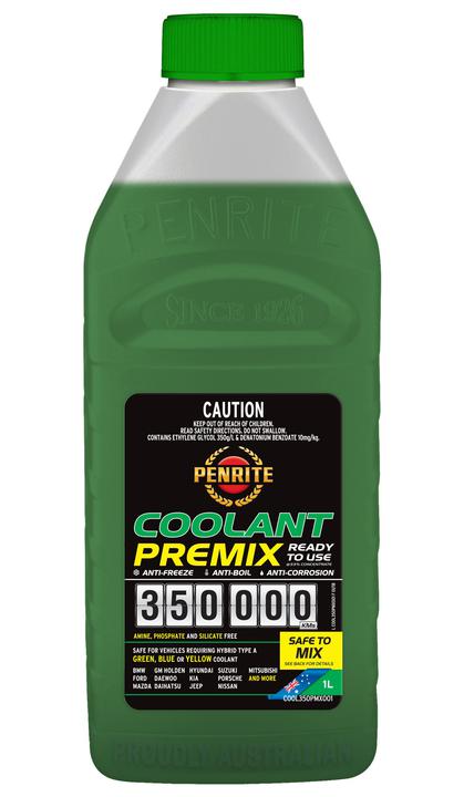 Penrite 350,000km Green Anti-Freeze Coolant Premix 1L