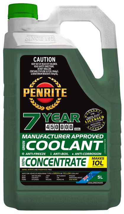 Penrite 7 Year 450,000km Green Coolant Concentrate 5L