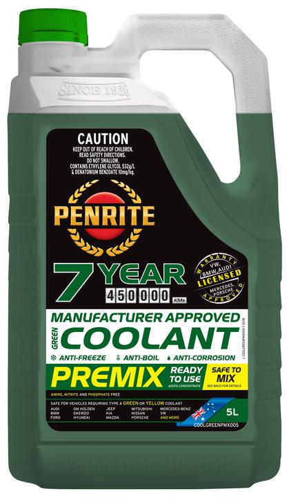 Penrite 7 Year 450,000km Green Coolant Premix 5L