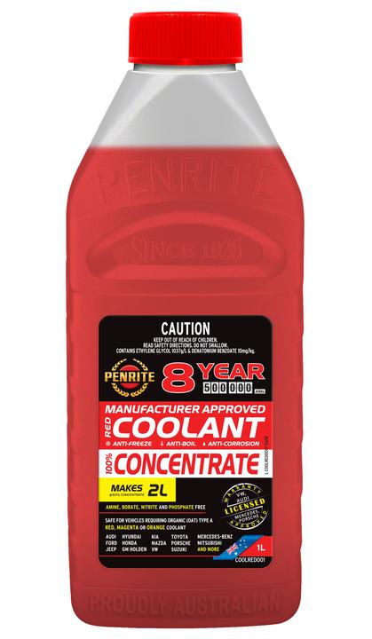 Penrite 8 Year 500,000km Red Coolant Concentrate 1L
