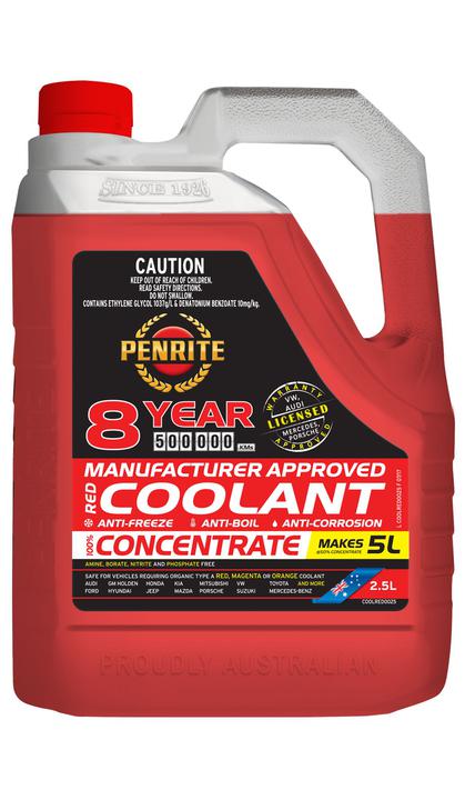 Penrite 8 Year 500,000km Red Coolant Concentrate 2.5L
