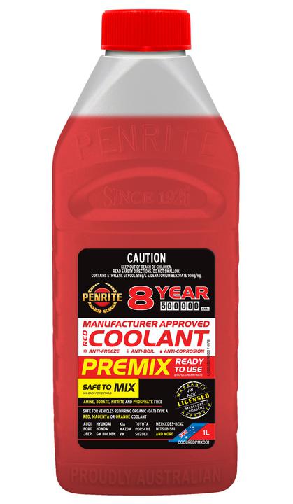 Penrite 8 Year 500,000km Red Coolant Premix 1L