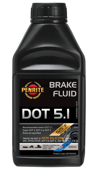 Penrite Brake Fluid DOT 5.1 Non Silicone 500mL