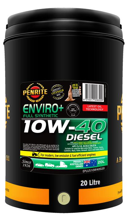 Penrite Enviro+ 10W-40 Diesel Cj-4-Sm Engine Oil 20L