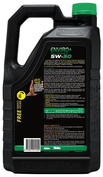 Penrite Enviro+ 5W-30 Engine Oil 5L