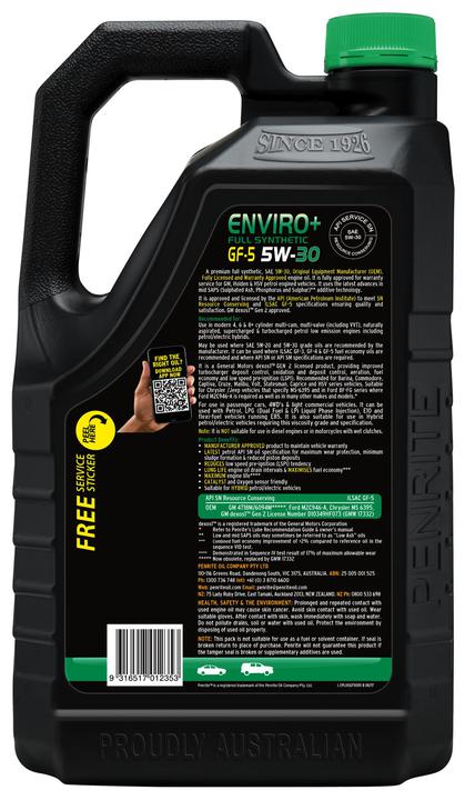 Penrite Enviro+ GF-5 5W-30 Engine Oil 5L
