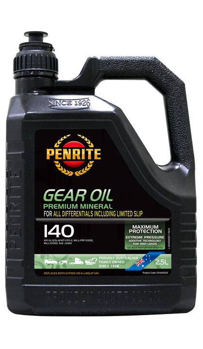 Penrite Gear Oil 140 SAE 140 Mineral Gear & Differential Oil 2.5L