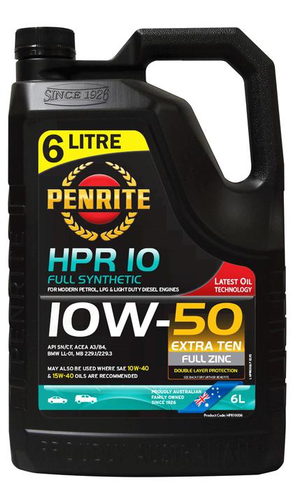 Penrite HPR 10 SAE 10W-50 Engine Oil 6L