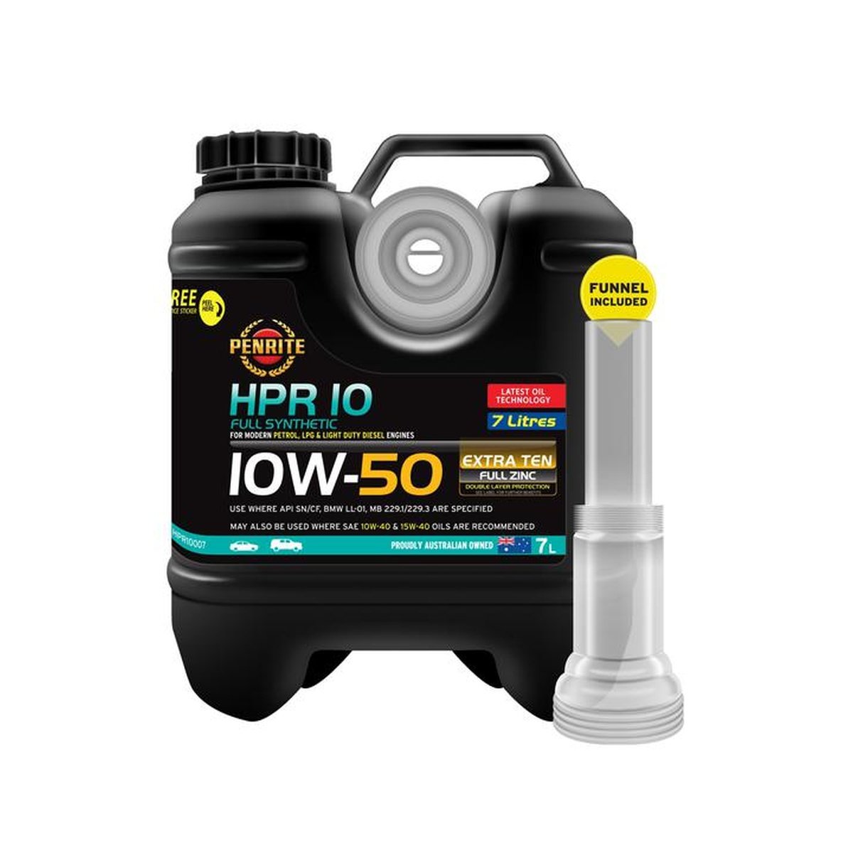 Penrite HPR 10 Full Synthetic Engine Oil 10W50 API SP 7L HPR10007