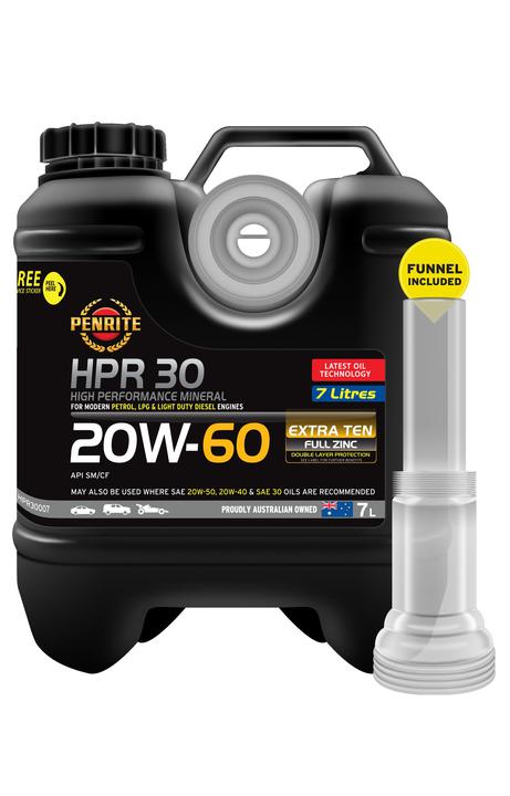Penrite HPR 30 SAE 20W-60 Engine Oil 7L HPR30007