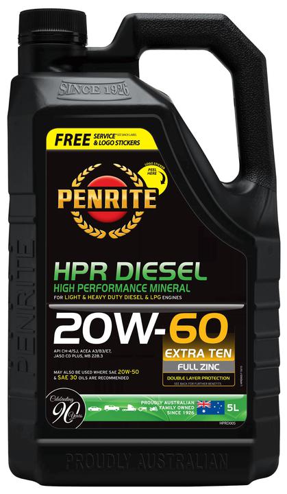 Penrite HPR Diesel SAE 20W-60 Engine Oil 5L
