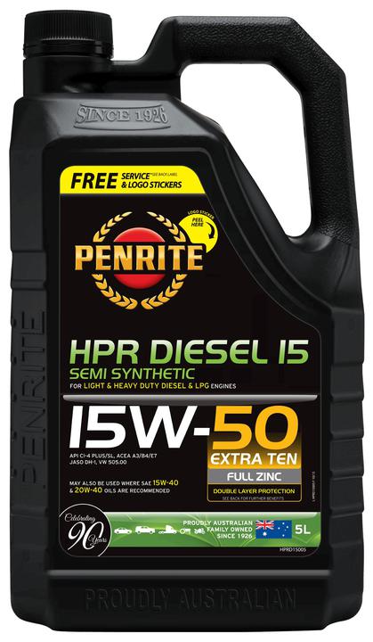 Penrite HPR Diesel 15 SAE 15W-50 Engine Oil 5L
