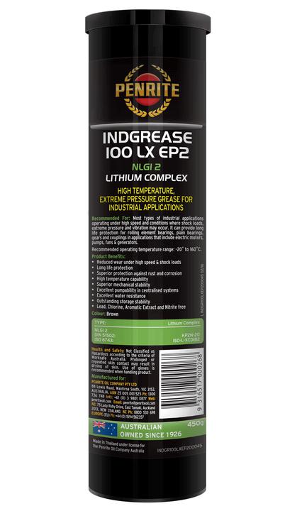 Penrite Indgrease 100LX EP2 Lithium Complex Grease 450g INDGR100LXEP200045