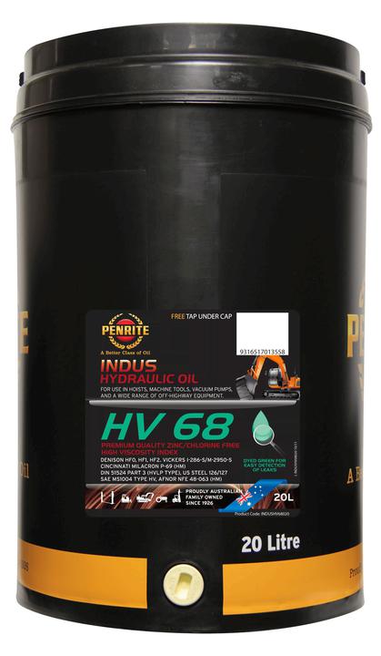 Penrite Indus HV 68 Hydraulic Oil 20L