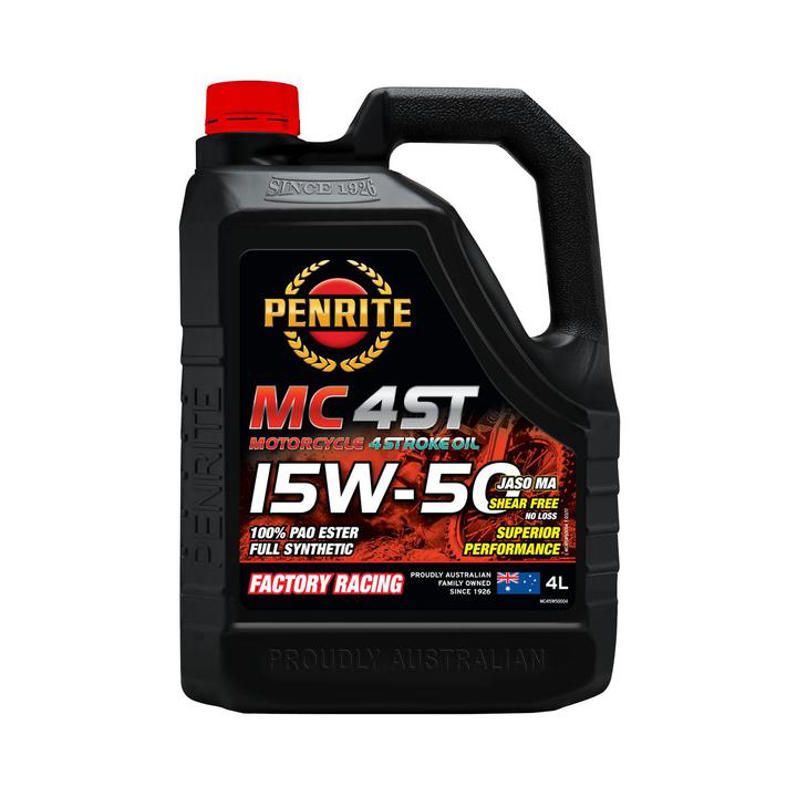Penrite MC 4ST 4 Stroke Motorcycle Oil 100% PAO & Ester 15W-50 4L MC415W50004