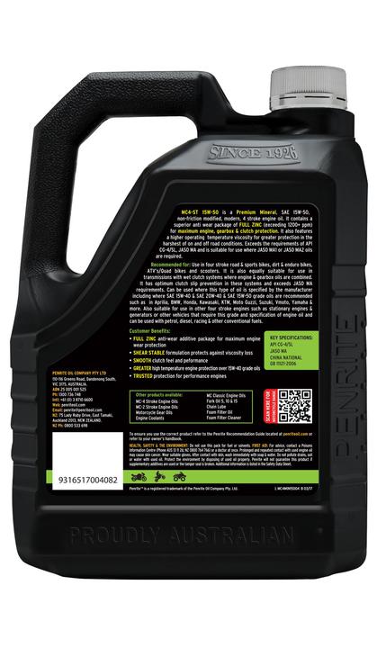 Penrite MC-4ST 4 Stroke Oil Mineral 15W-50 4L