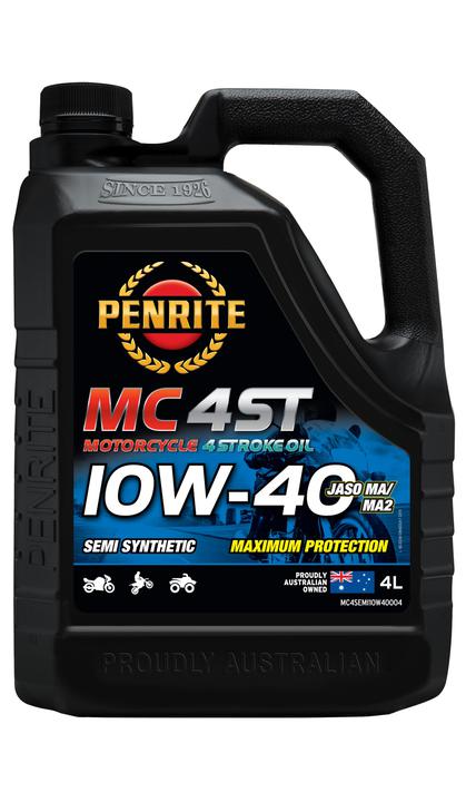 Penrite MC 4ST SAE 10W-40 Semi-Synthetic Engine Oil 4L MC4SEMI10W40004