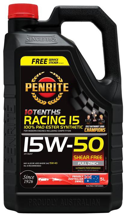 Penrite 10 Tenths Racing 15W-50 Engine Oil 5L