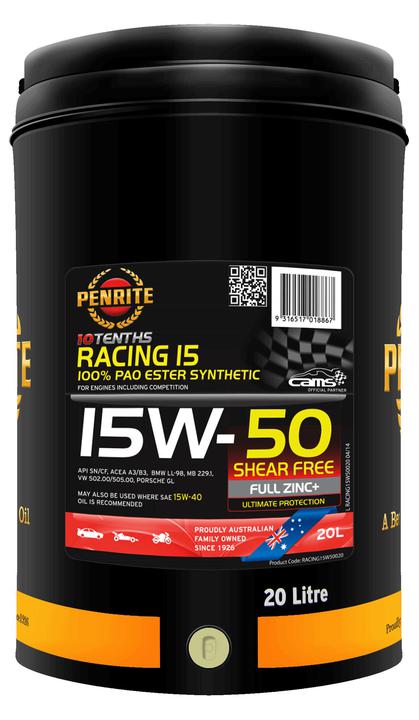 Penrite 10 Tenths Racing 15W-50 Engine Oil 20L