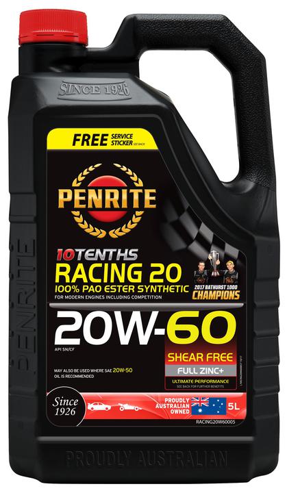 Penrite 10 Tenths Racing 20W-60 Engine Oil 5L