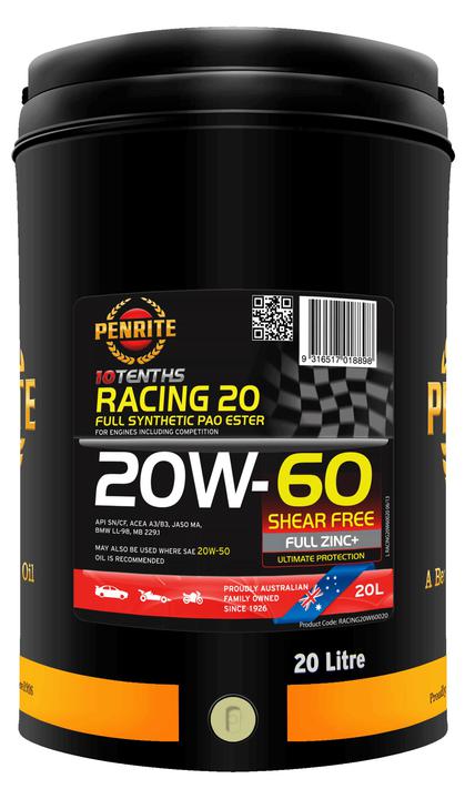 Penrite 10 Tenths Racing 20W-60 Engine Oil 20L
