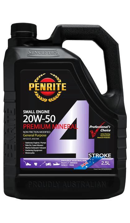 Penrite Small Engine 4 Stroke Oil 20W-50 2.5L